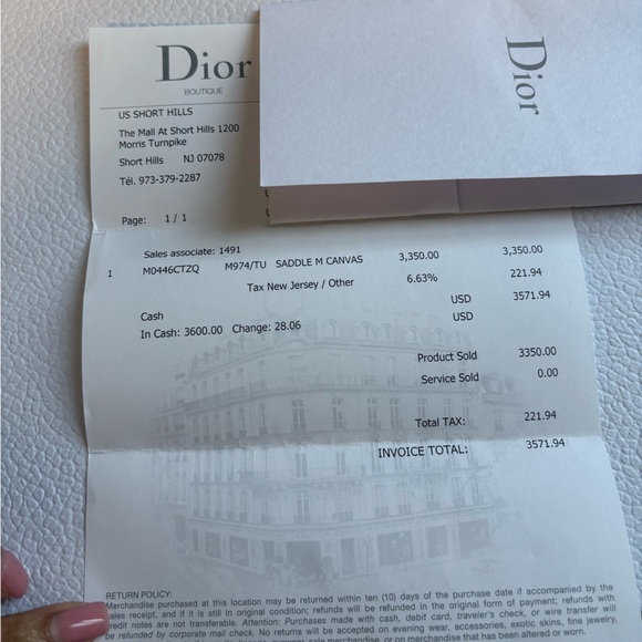 Dior Burgundy Saddle Bag - Picture 7 of 7